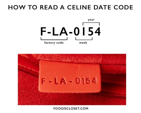 celine serial number checker|Celine date code format.